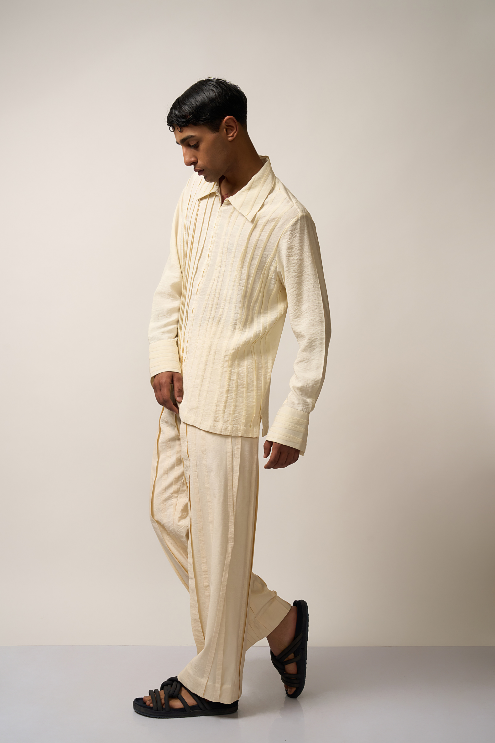 PLEATED CO-ORD BEIGE