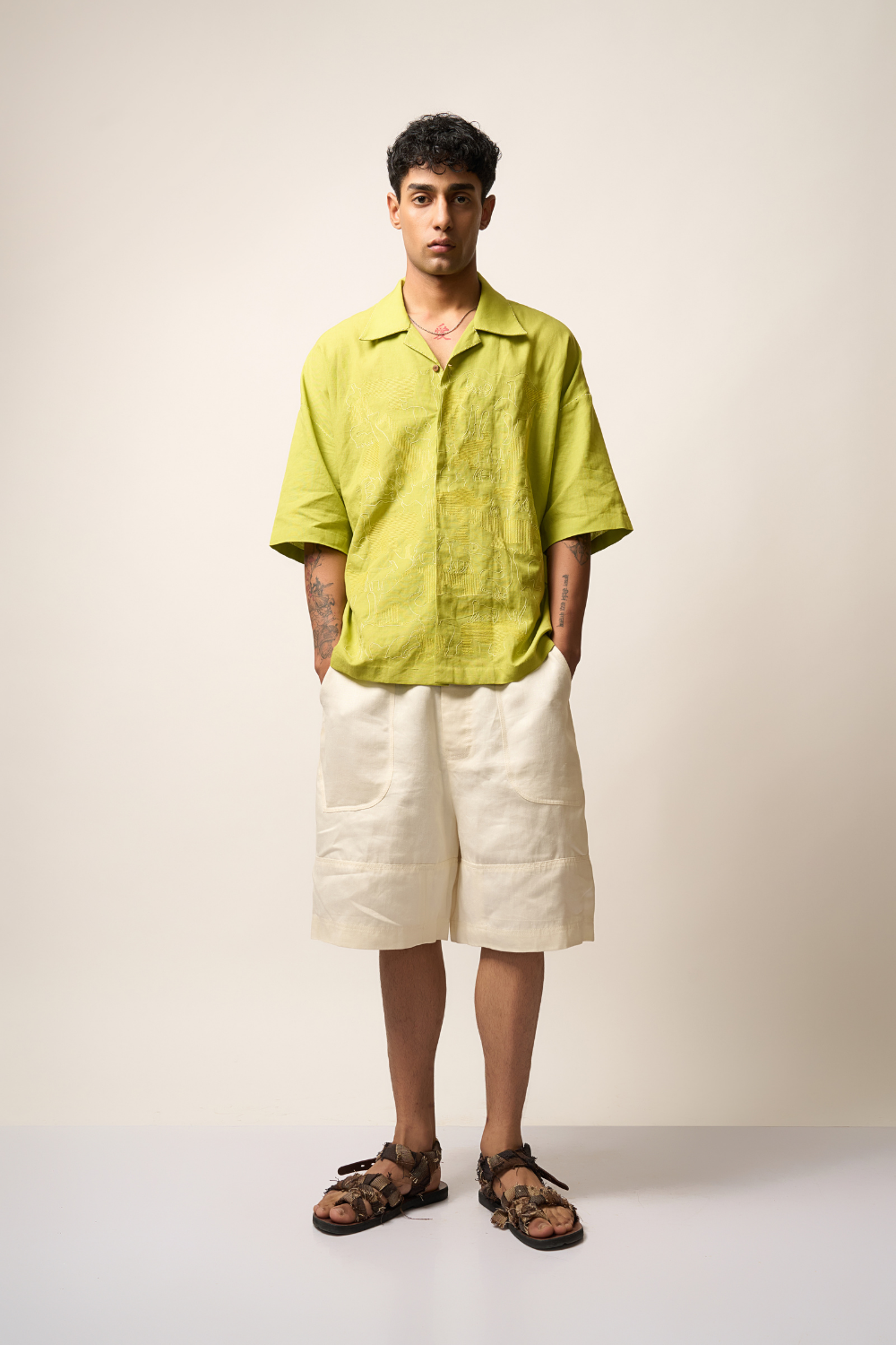 ANIMAL FARM SHIRT - LIME GREEN
