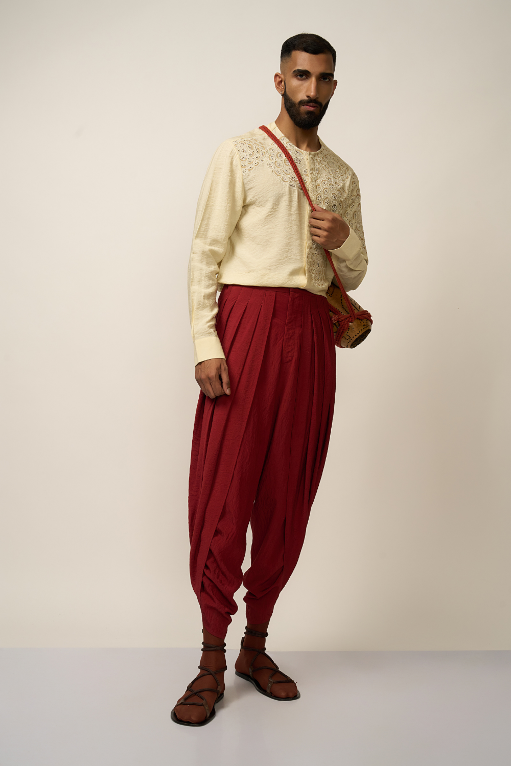 DHOTI - MADDER RED