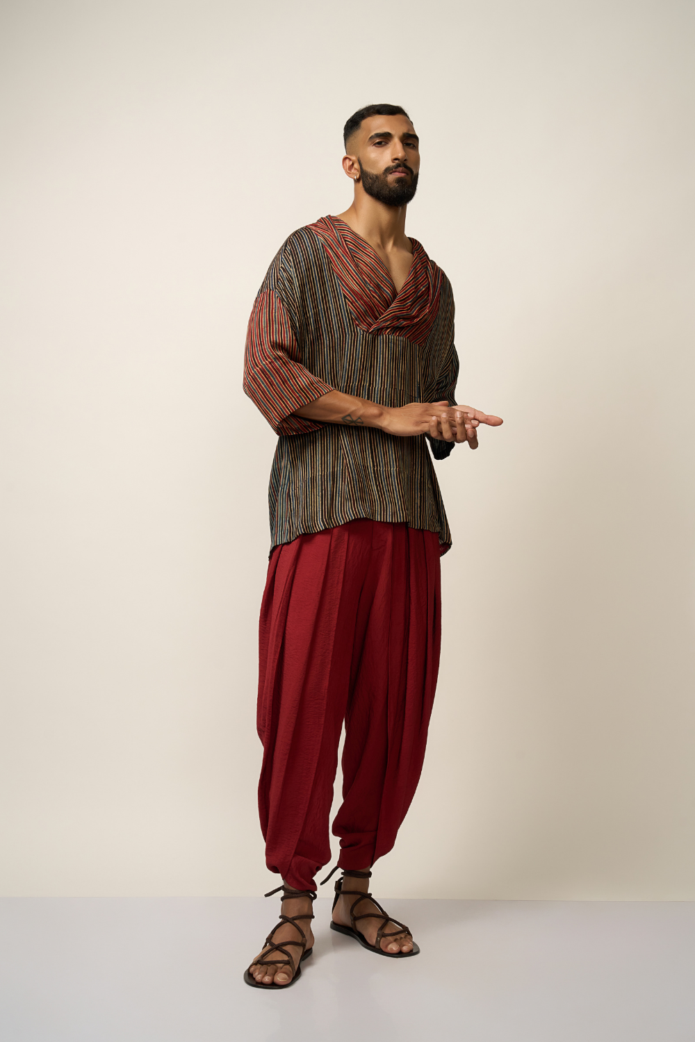 DHOTI - MADDER RED
