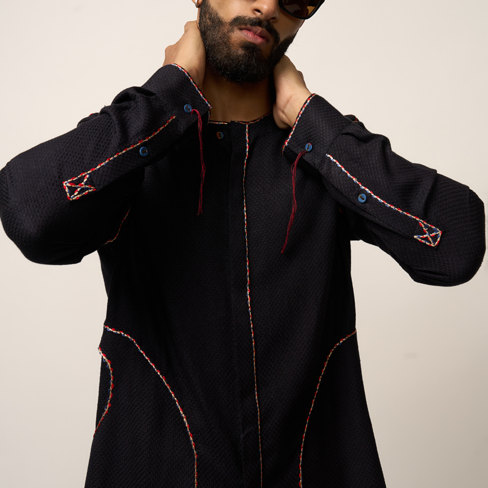 BAMBOO KURTA -  BLACK