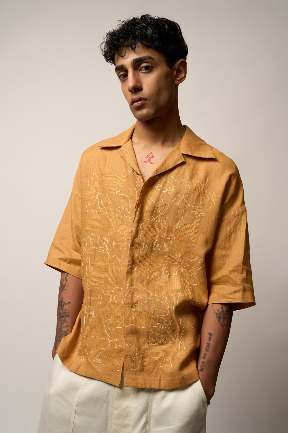 ANIMAL FARM SHIRT - MUSTARD