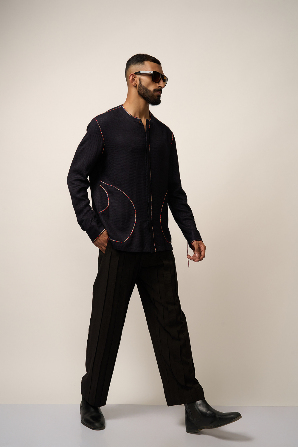 BAMBOO KURTA -  BLACK