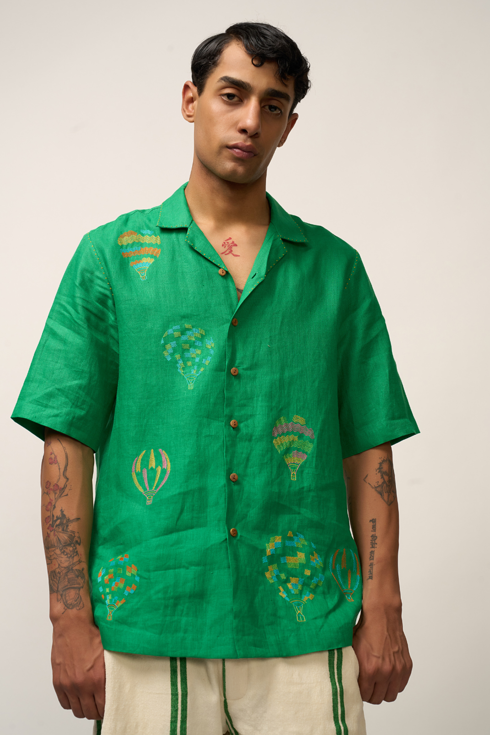BALLOON SHIRT - PARAKEET GREEN