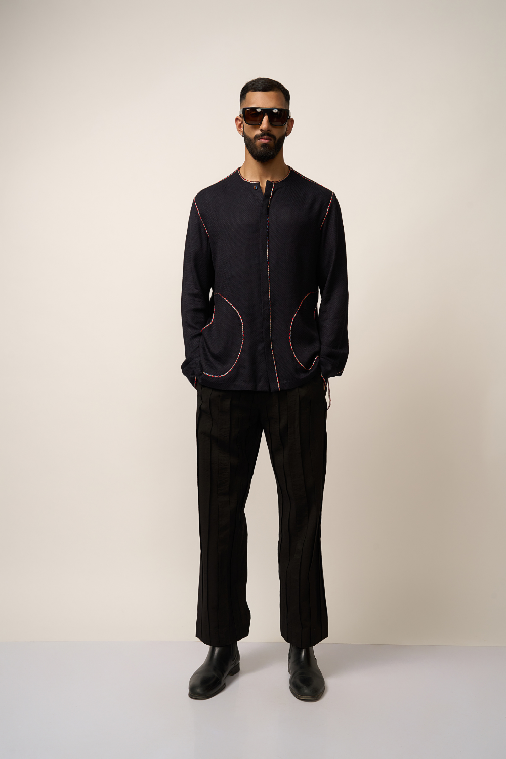 BAMBOO KURTA -  BLACK