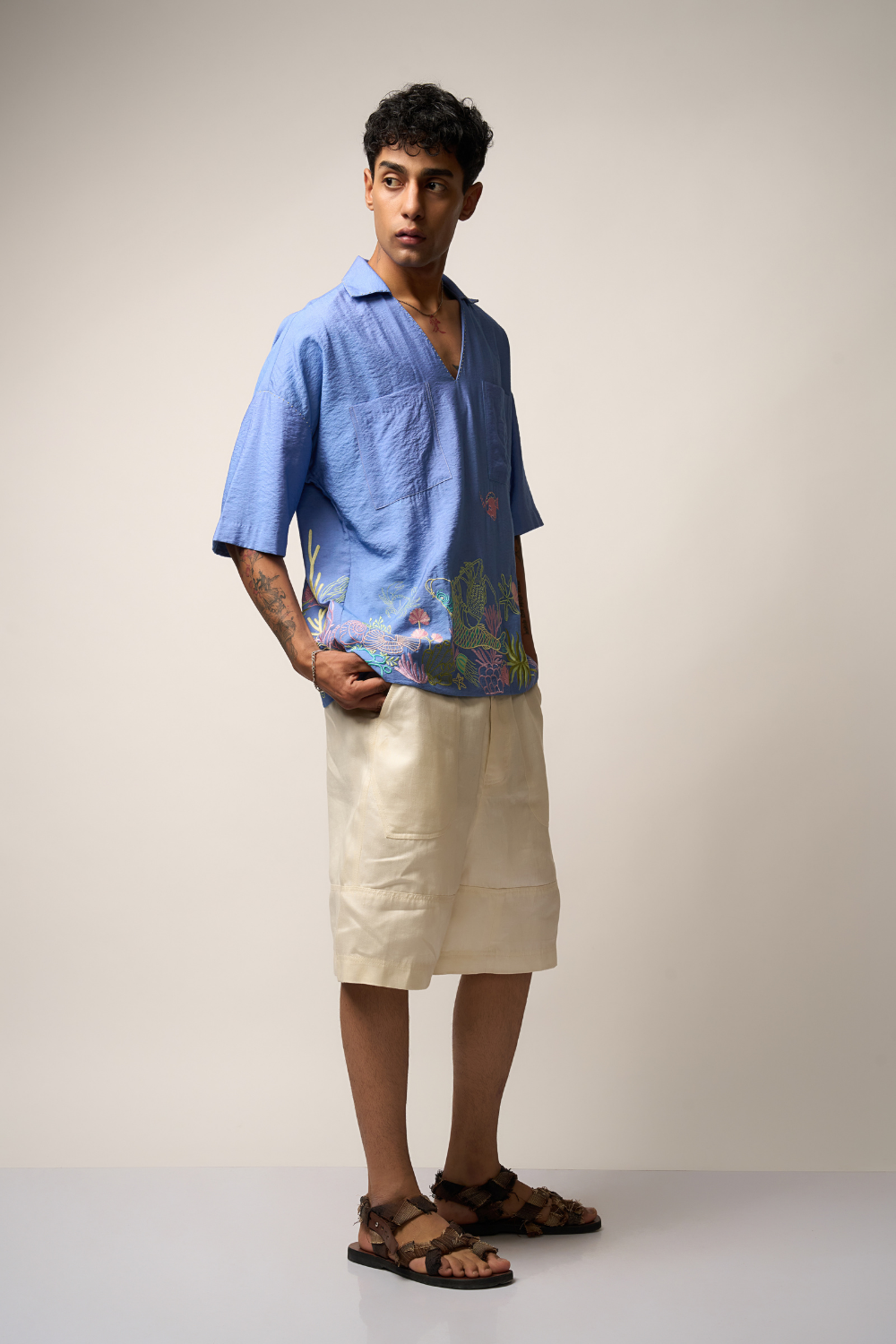 CORAL SHIRT - SKY BLUE