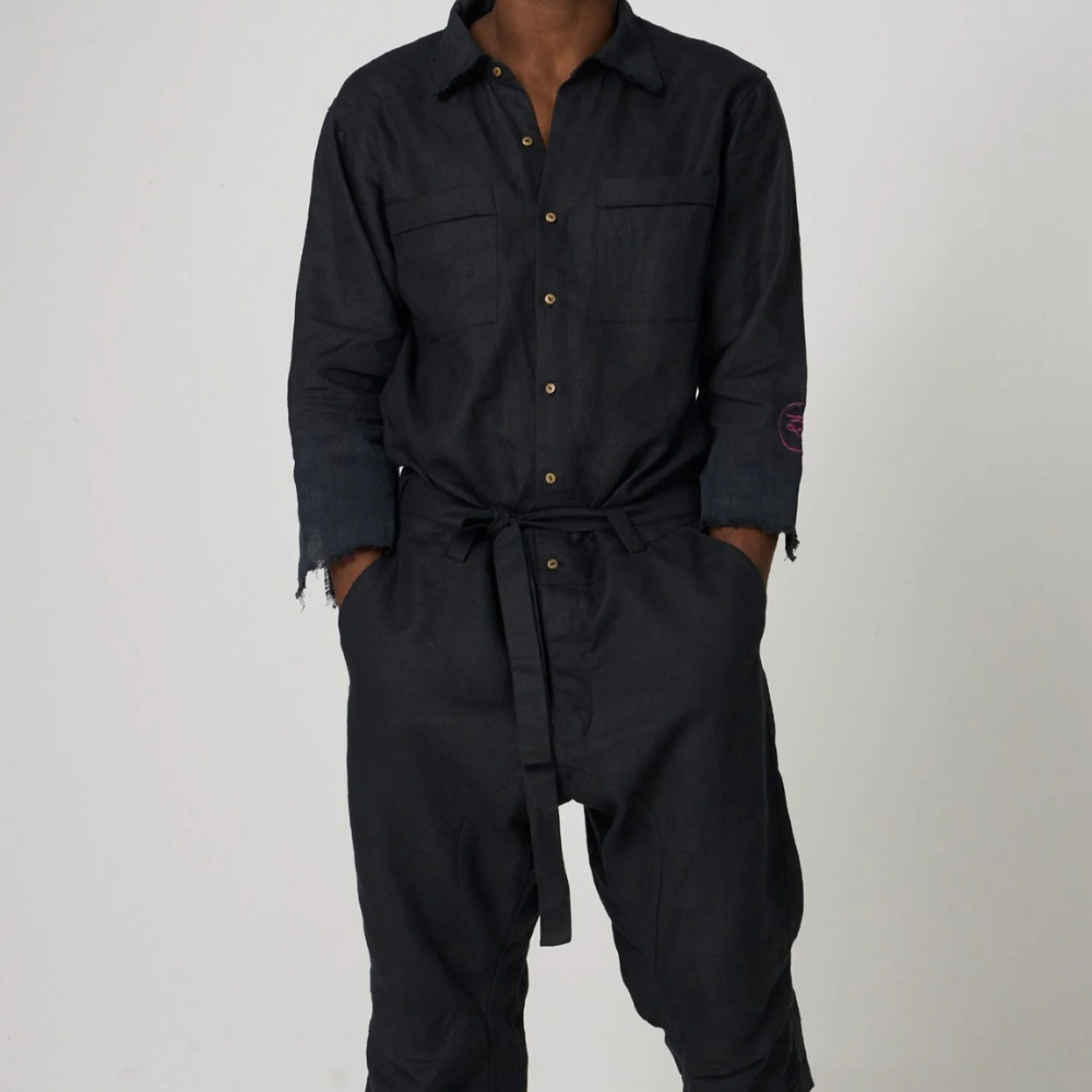 WAGON JUMPSUIT-BLACK