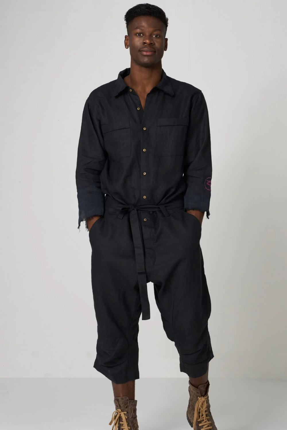 WAGON JUMPSUIT-BLACK
