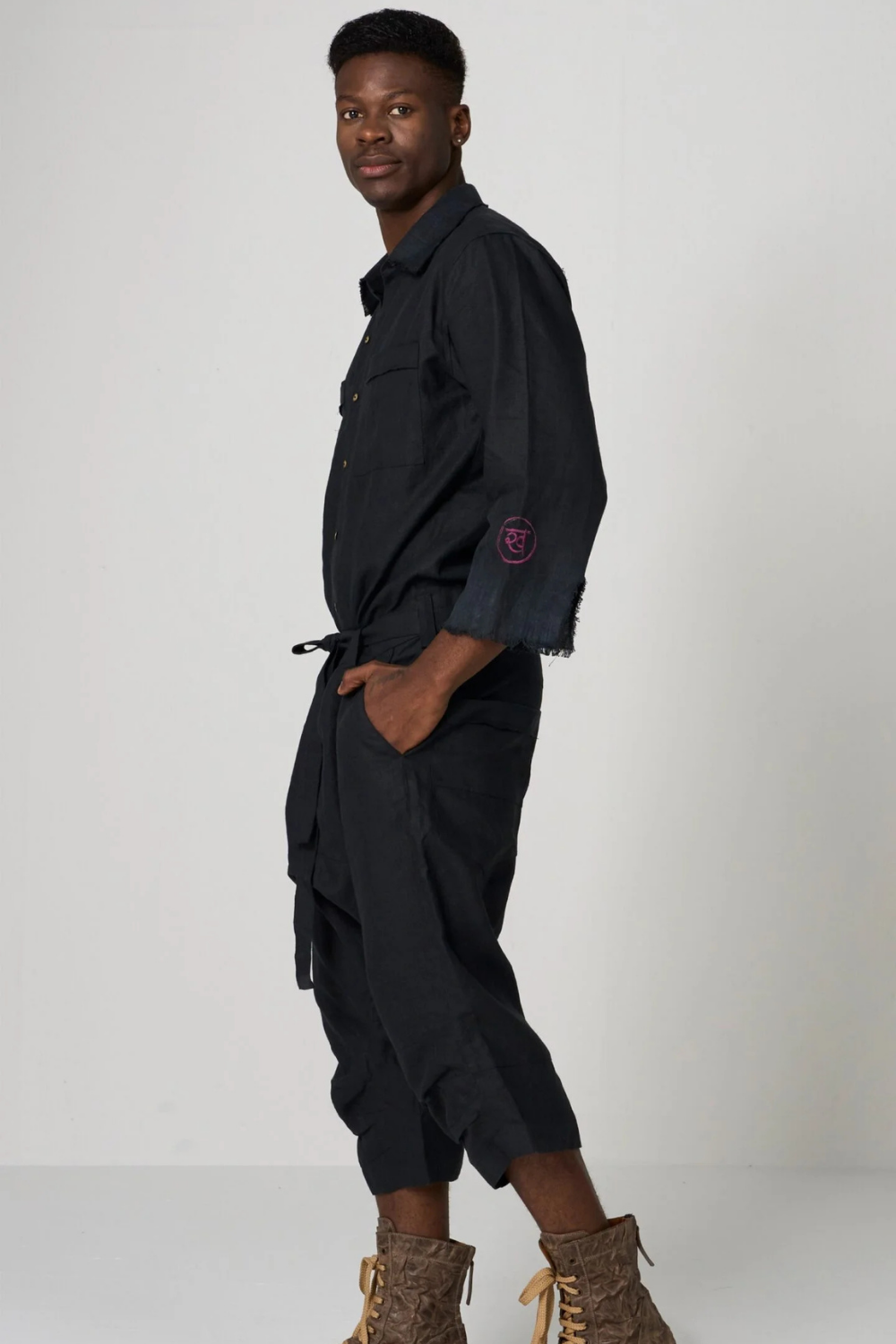 WAGON JUMPSUIT-BLACK