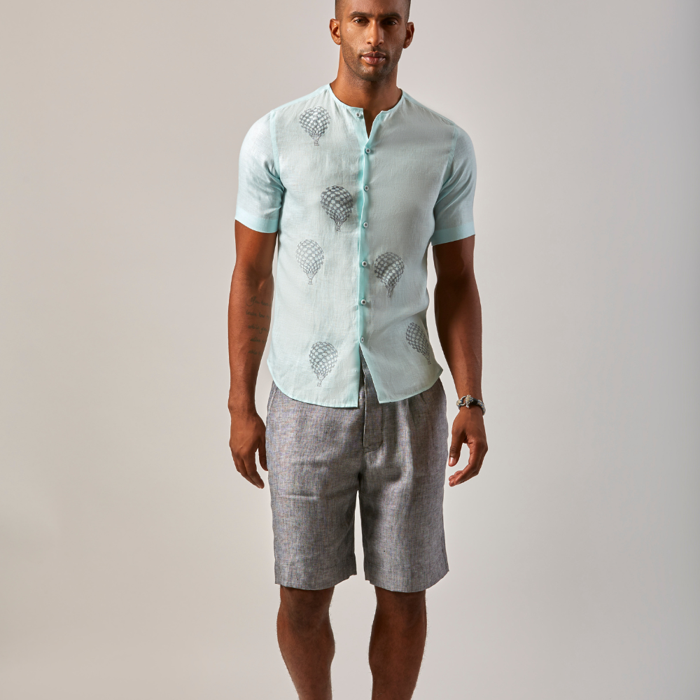 BALLOON SHIRT - SKY BLUE