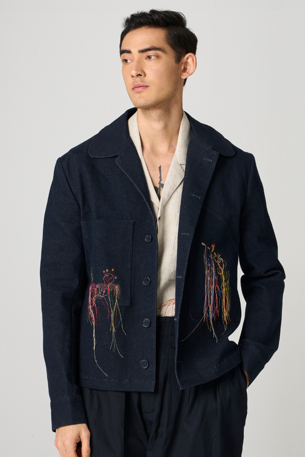 DENIM CLOWN JACKET