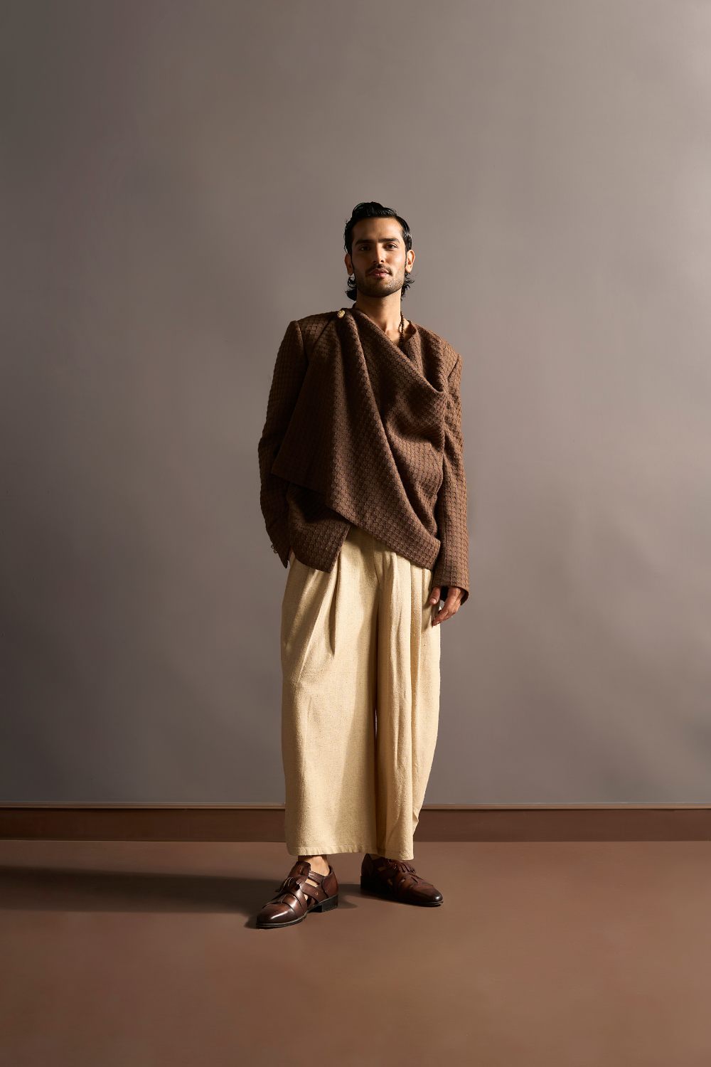 DRAPED TEXTURED JACKET
