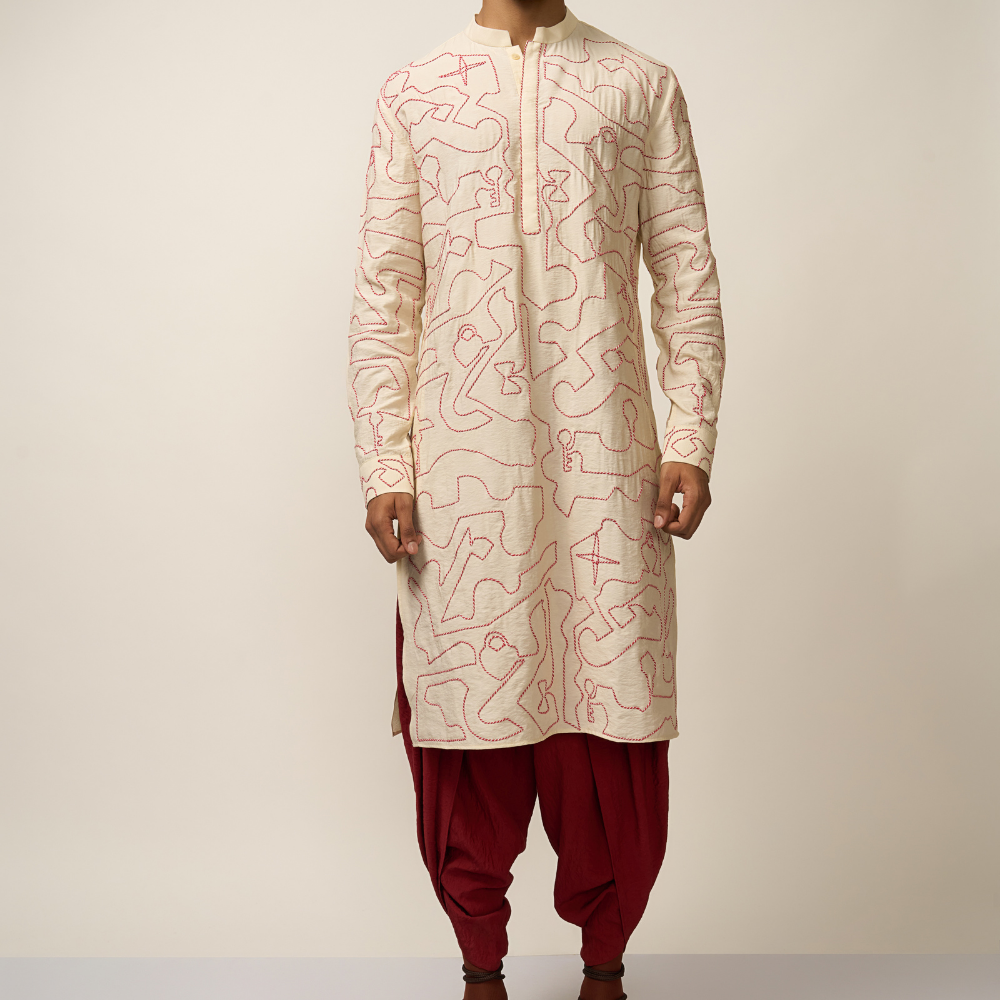 MAZE KURTA - BEIGE