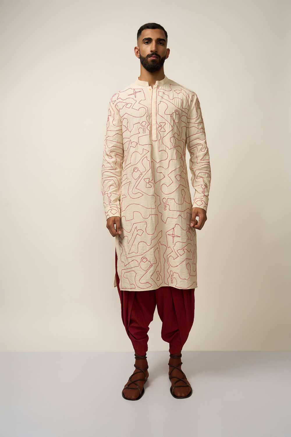 MAZE KURTA - BEIGE