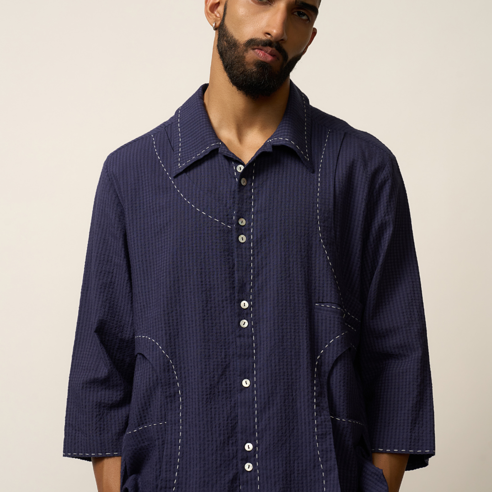 INSIDE OUTSIDE SHIRT - BLUE