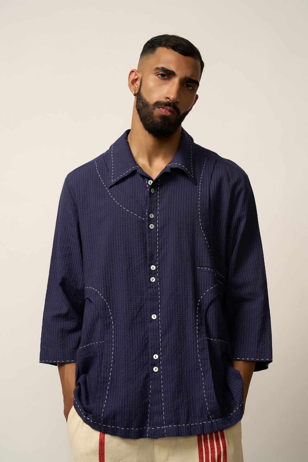 INSIDE OUTSIDE SHIRT - BLUE