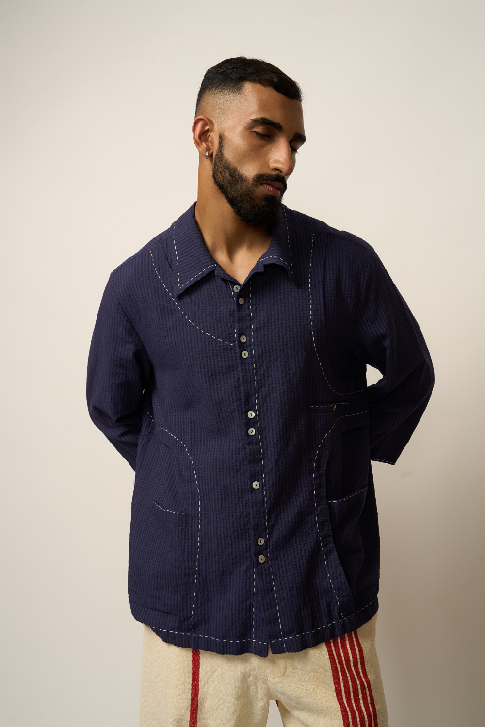 INSIDE OUTSIDE SHIRT - BLUE