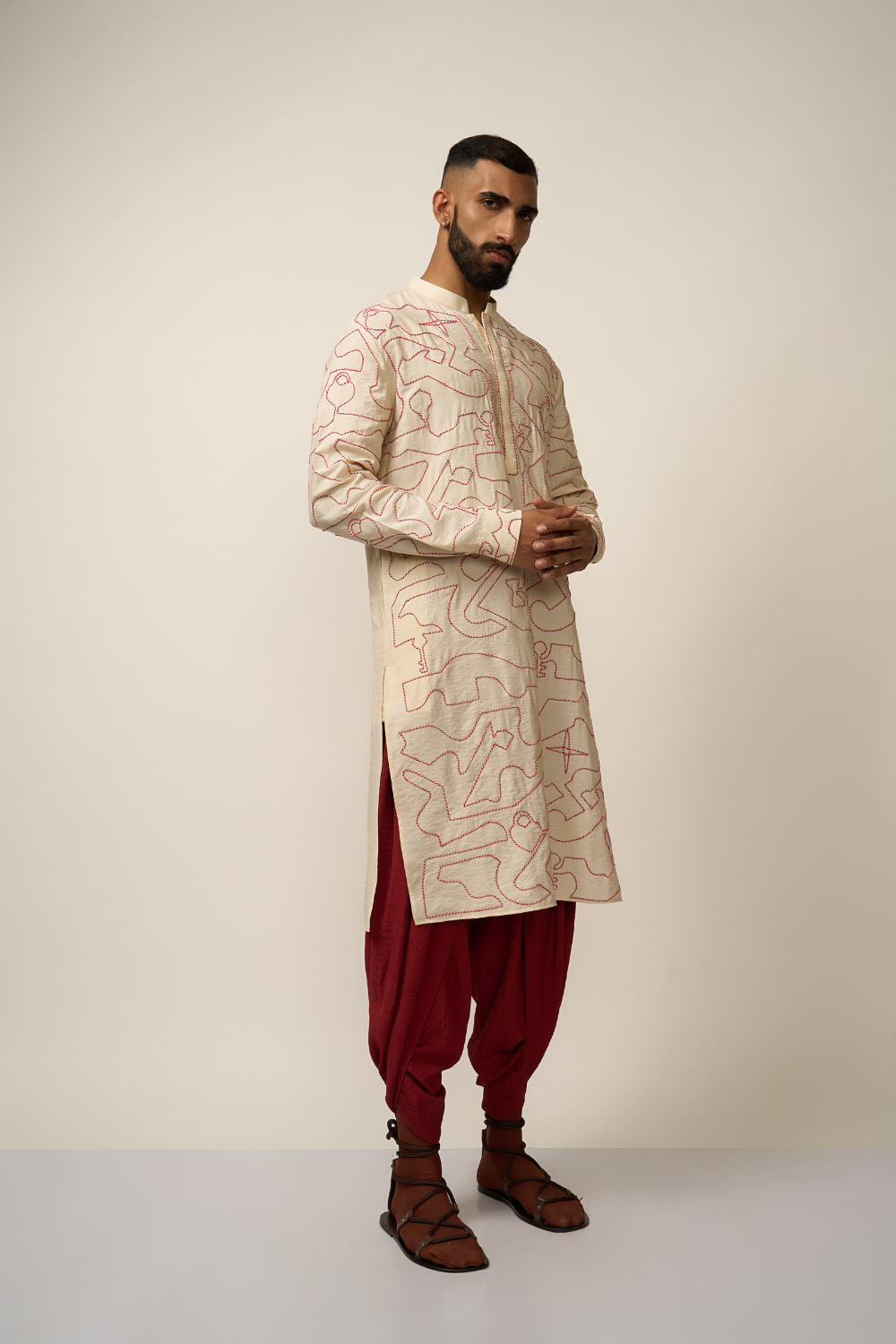 MAZE KURTA - BEIGE
