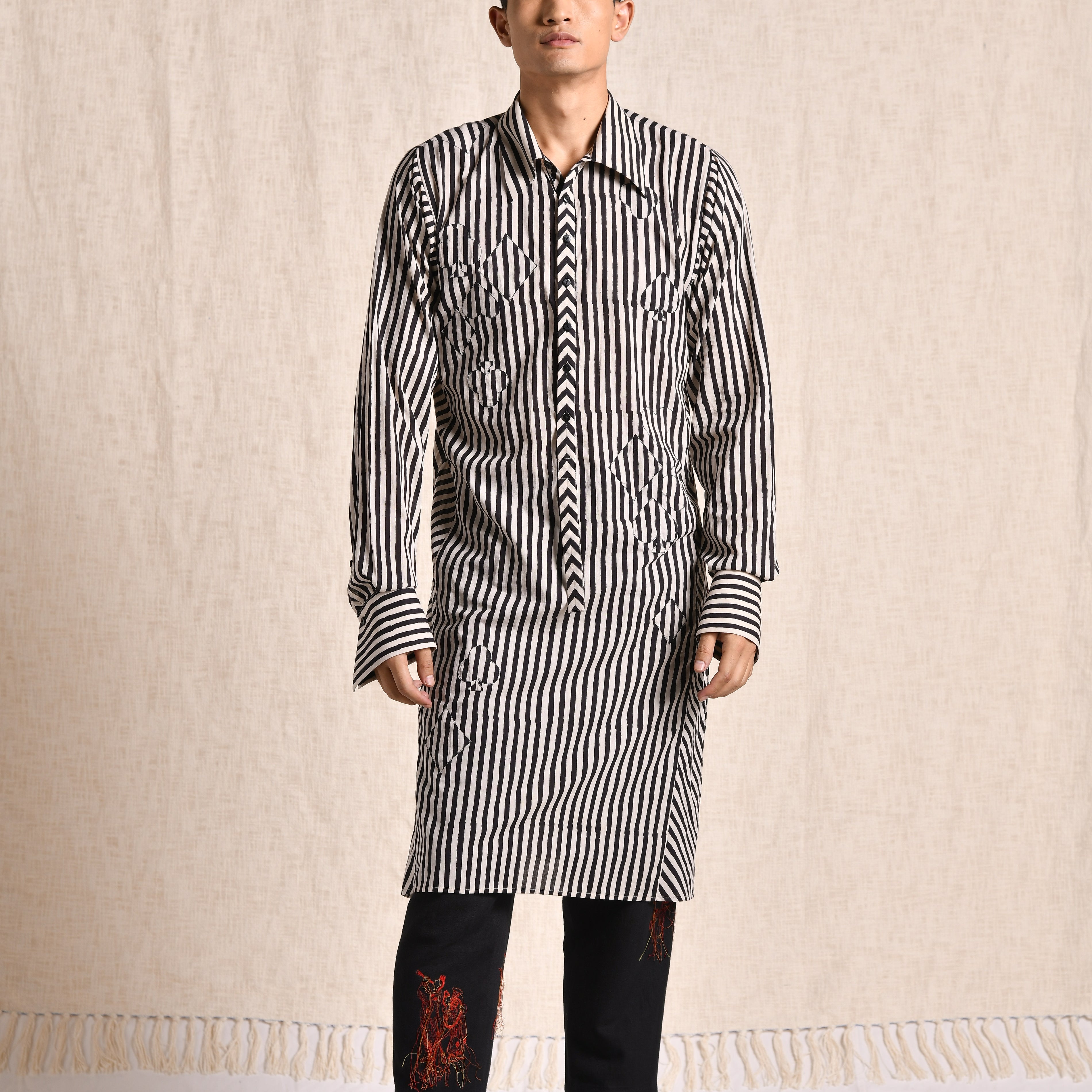 LOST AND FOUND LONGLINE SHIRT (KURTA)