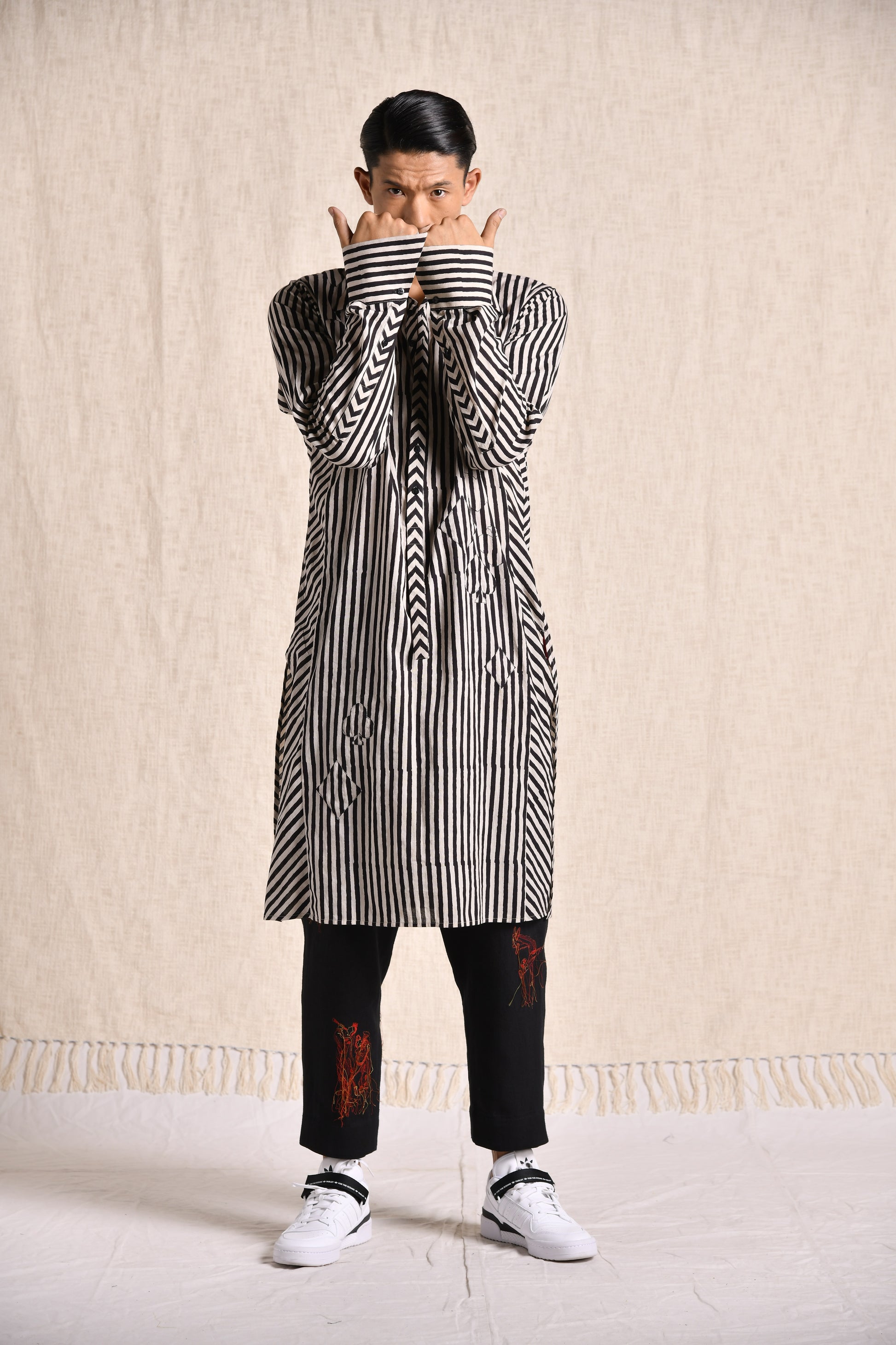 LOST AND FOUND LONGLINE SHIRT (KURTA)